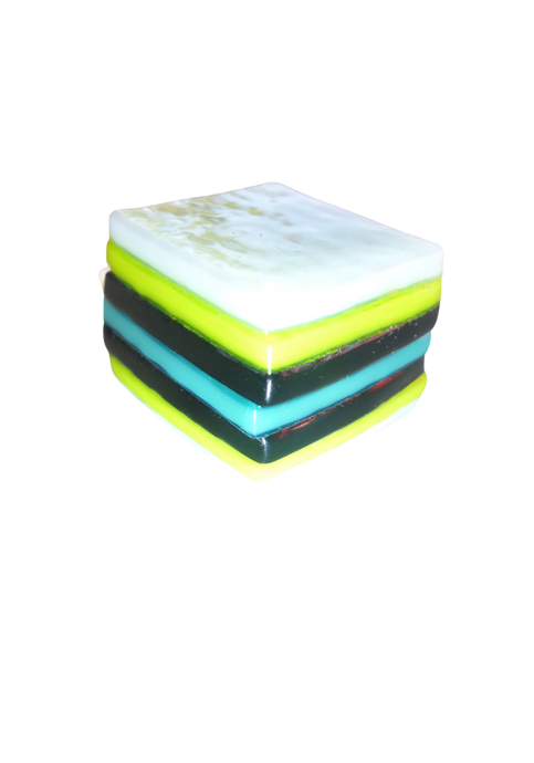 Glass liquorice allsort
