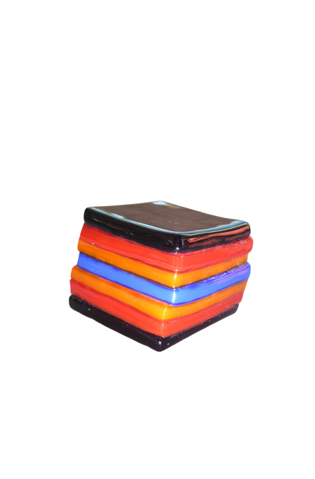 Glass liquorice allsort