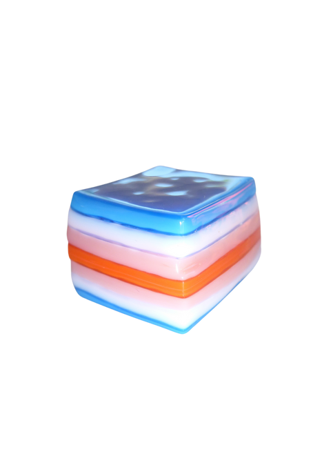 Glass liquorice allsort
