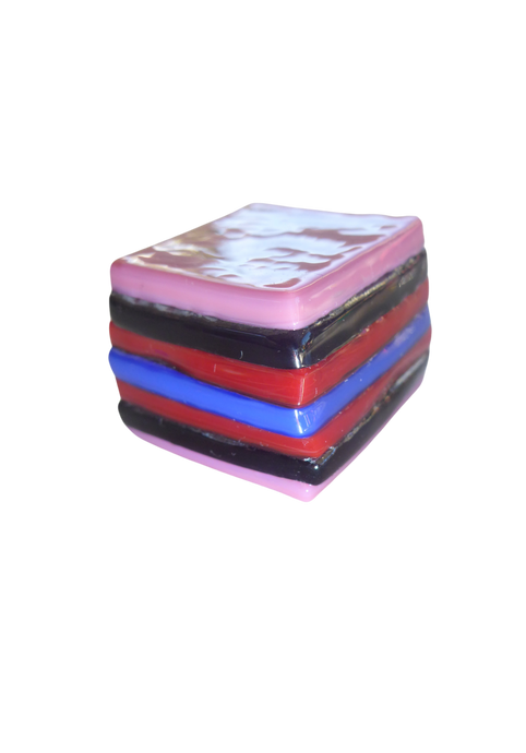 Glass liquorice allsort