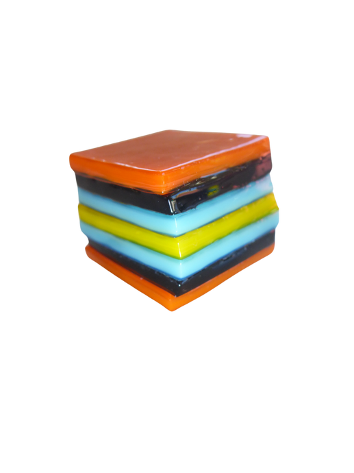 Glass liquorice allsort