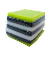 Glass liquorice allsort
