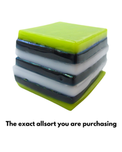 Glass liquorice allsort