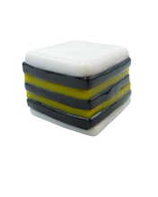 Glass liquorice allsort