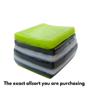 Glass liquorice allsort