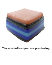 Glass liquorice allsort