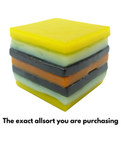 Glass liquorice allsort