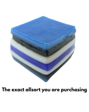 Glass liquorice allsort