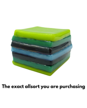 Glass liquorice allsort