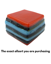 Glass liquorice allsort