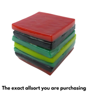 Glass liquorice allsort