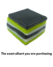Glass liquorice allsort