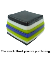 Glass liquorice allsort
