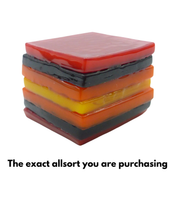 Glass liquorice allsort