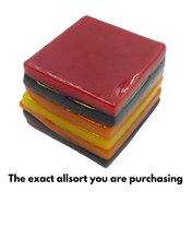 Glass liquorice allsort