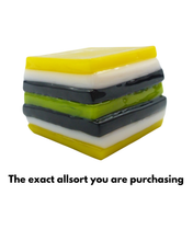 Glass liquorice allsort