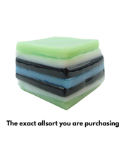 Glass liquorice allsort
